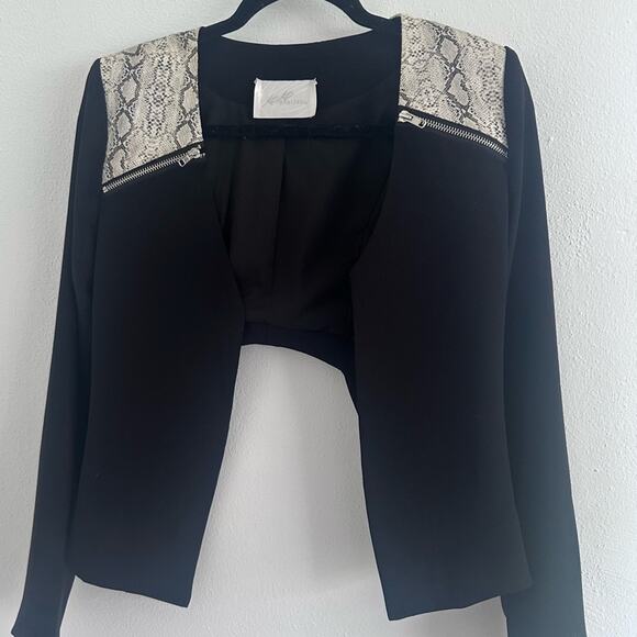 KoKo & Palenki unique snake print cropped jacket Sz M - Picture 1 of 8